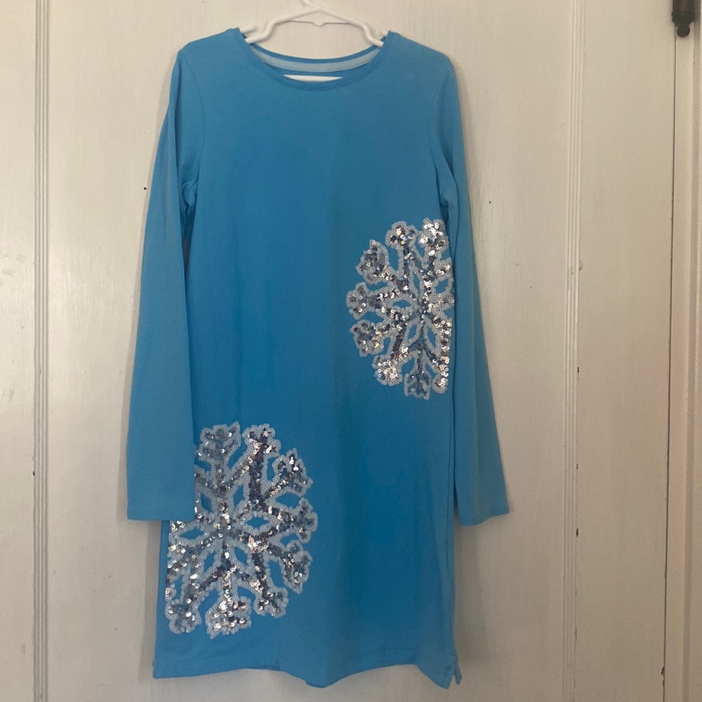 Lands’ End Snowflake Dress - Size S (7-8)